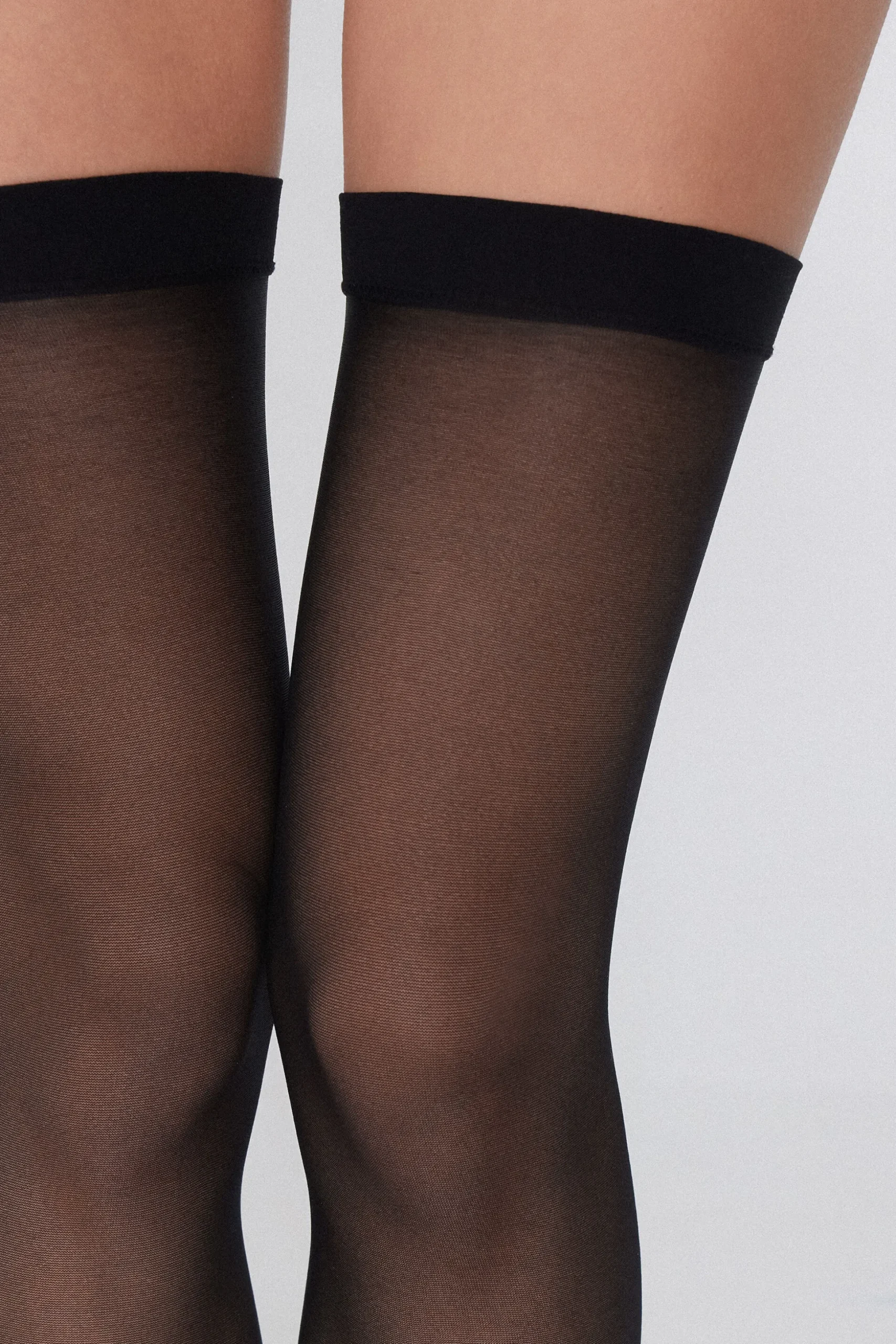 20 Denier Garter Belt Tights - Basic - Women | Tezenis
