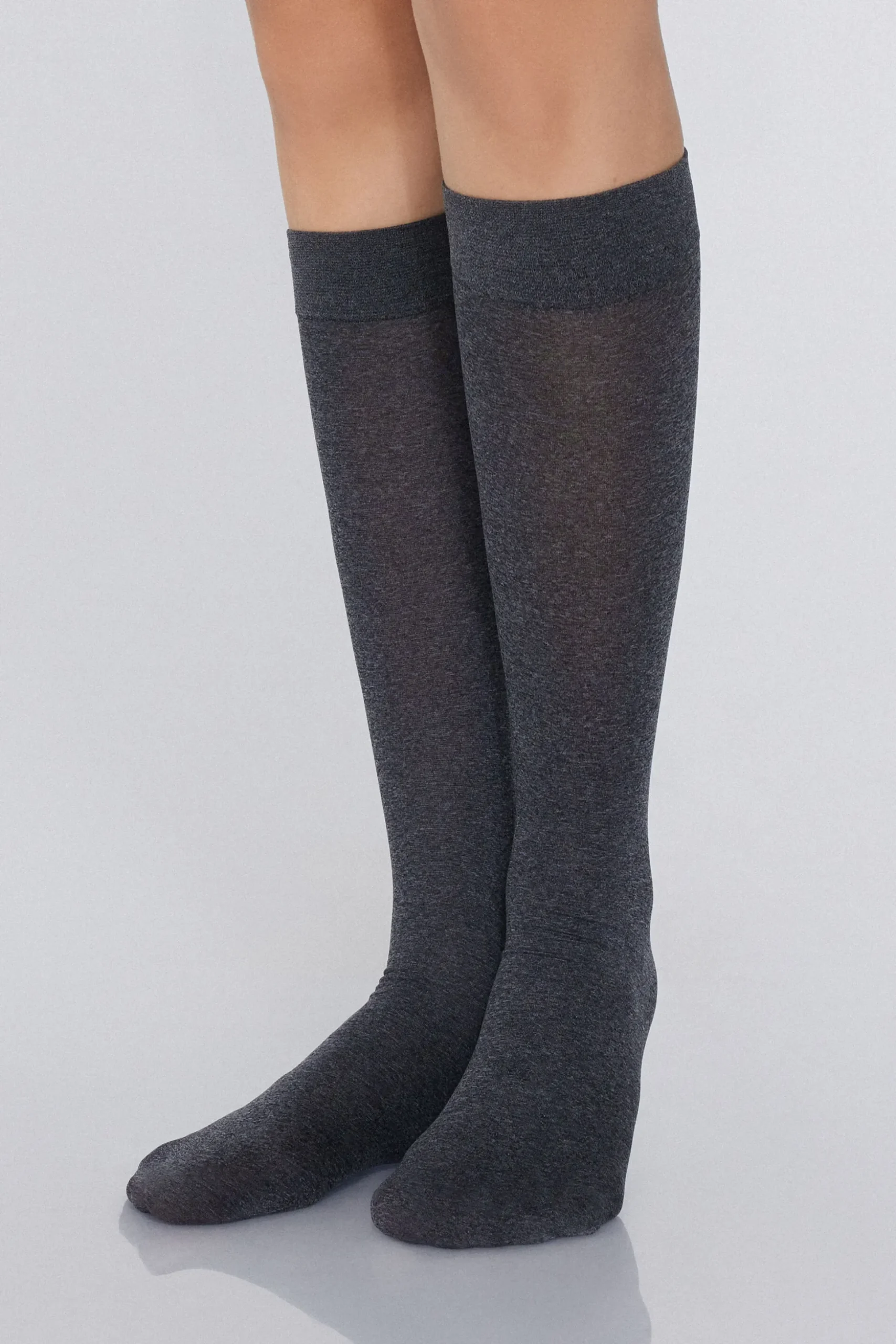 2 Pairs Of 50 Denier Microfiber Knee-High Stockings - Socks - Women | Tezenis