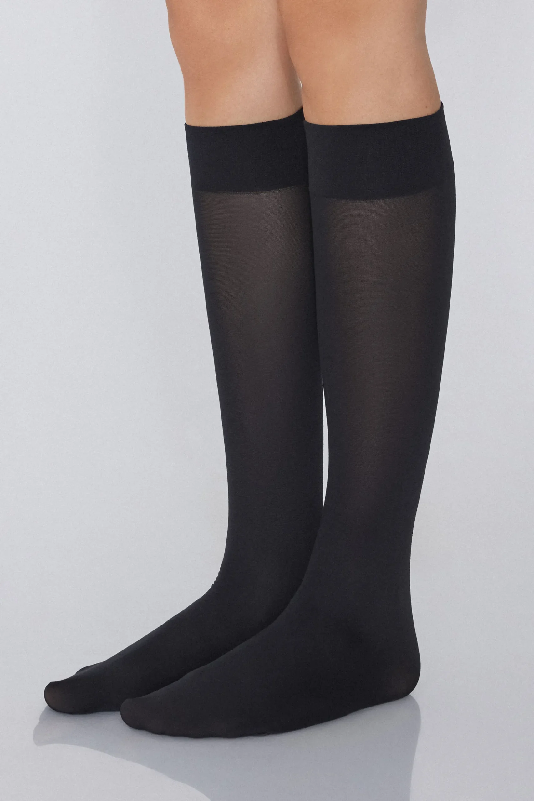 2 Pairs Of 50 Denier Microfiber Knee-High Stockings - Socks - Women | Tezenis