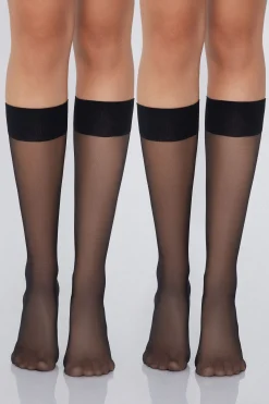 2 Pairs Of Appearance 20 Denier Sheer Knee-High Stockings - Socks - Women | Tezenis