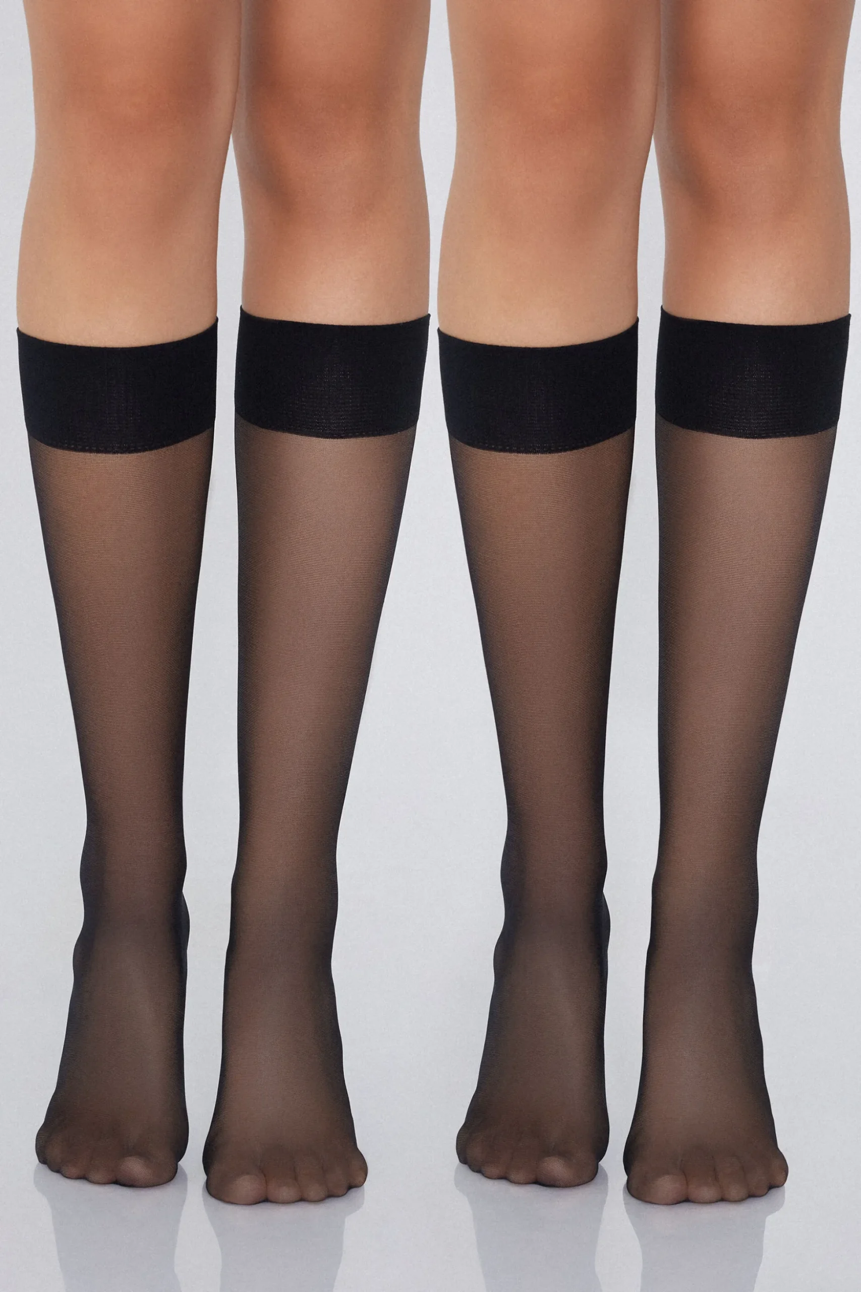 2 Pairs Of Appearance 20 Denier Sheer Knee-High Stockings - Socks - Women | Tezenis