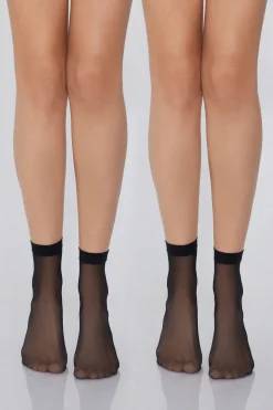 2 Pairs Of Appearance 20 Denier Sheer Crew Socks - Socks - Women | Tezenis