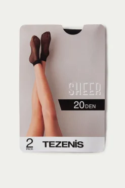 2 Pairs Of Appearance 20 Denier Sheer Crew Socks - Socks - Women | Tezenis