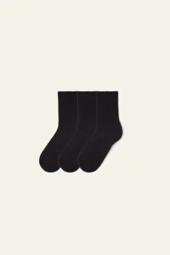 3 Pairs Of Cotton Athletic Crew Socks - Socks - Women | Tezenis