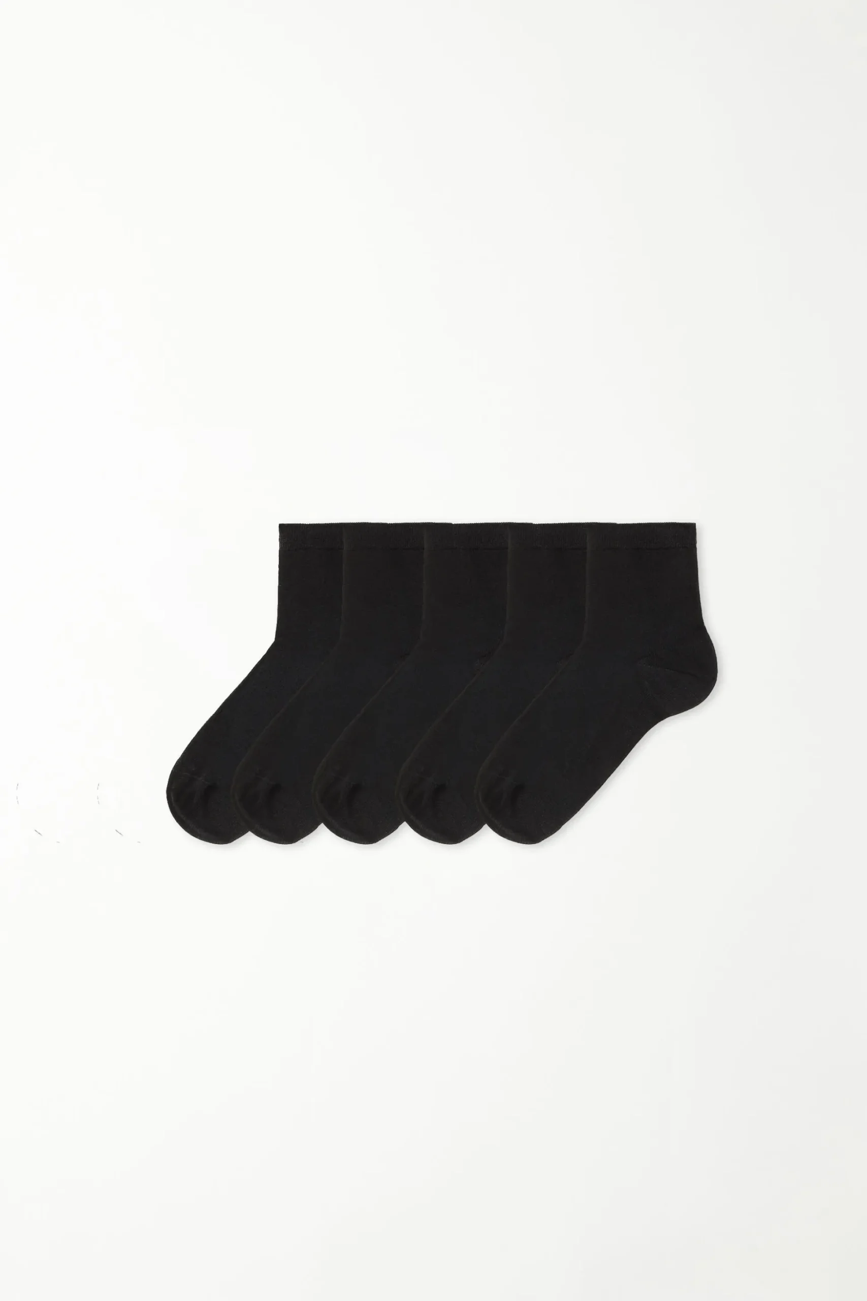 5 Pairs Of Cotton Crew Socks - Socks - Women | Tezenis