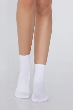 5 Pairs Of Cotton Crew Socks - Socks - Women | Tezenis