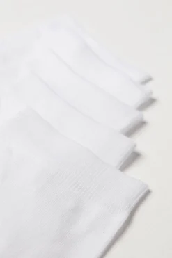 5 Pairs Of Cotton Crew Socks - Socks - Women | Tezenis