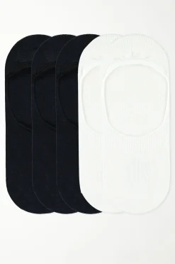 5 Pairs Of Cotton No-Show Socks - Socks - Women | Tezenis