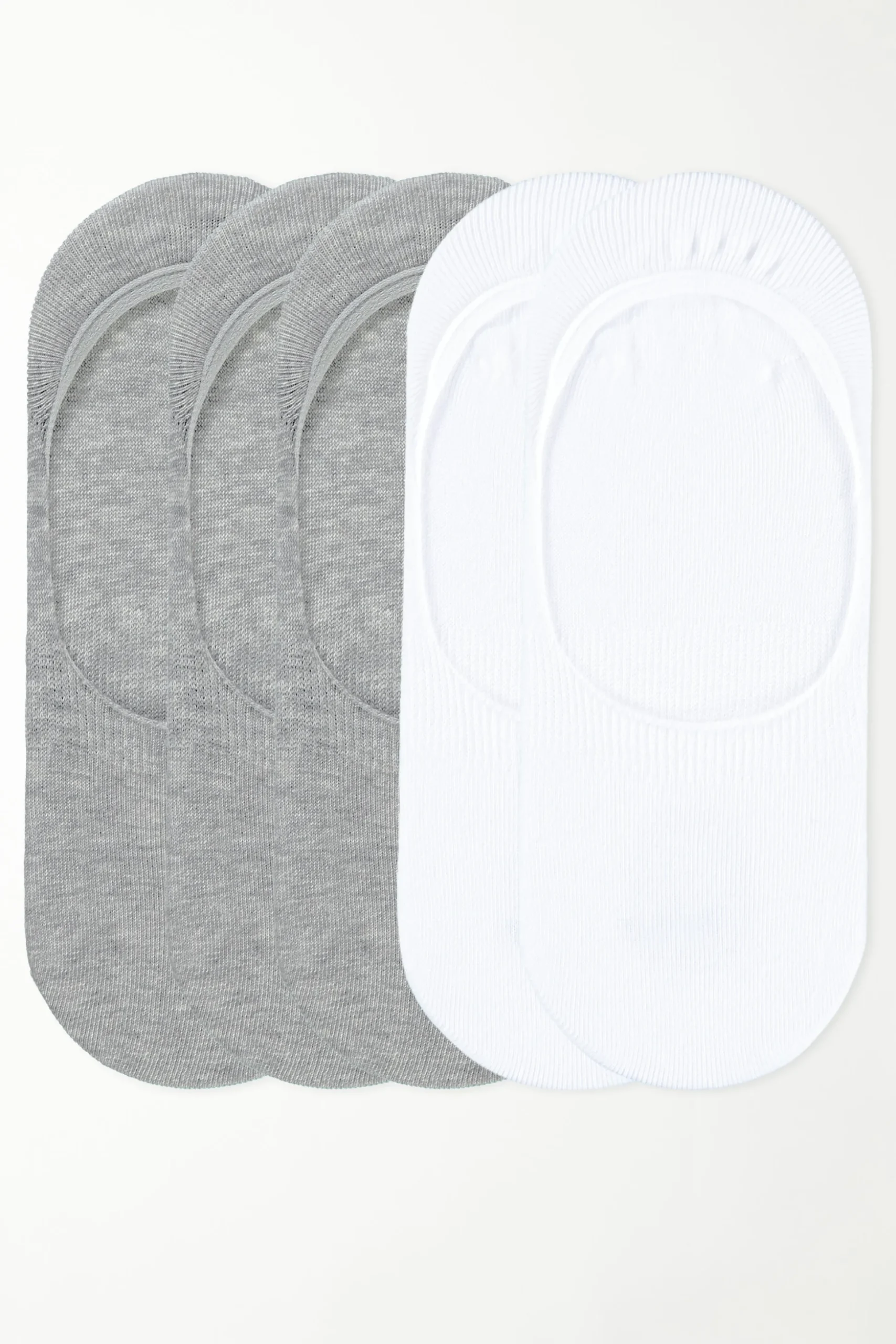5 Pairs Of Cotton No-Show Socks - Socks - Women | Tezenis