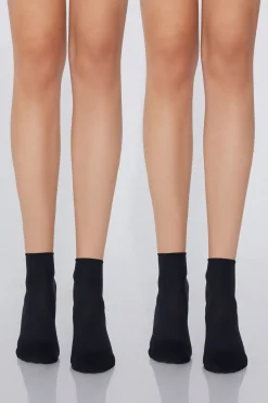 2 Pairs Of Soft Touch 50 Denier Microfiber Crew Socks - Socks - Women | Tezenis