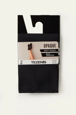 2 Pairs Of Soft Touch 50 Denier Microfiber Crew Socks - Socks - Women | Tezenis