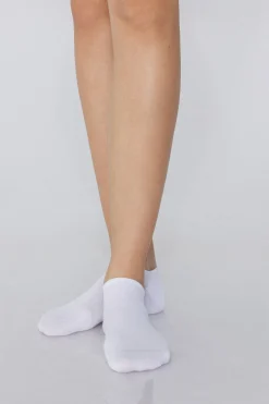 5 Pairs Of Solid-Colored Cotton Ankle Socks - Socks - Women | Tezenis
