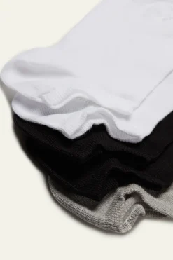 5 Pairs Of Solid-Colored Cotton Ankle Socks - Socks - Women | Tezenis