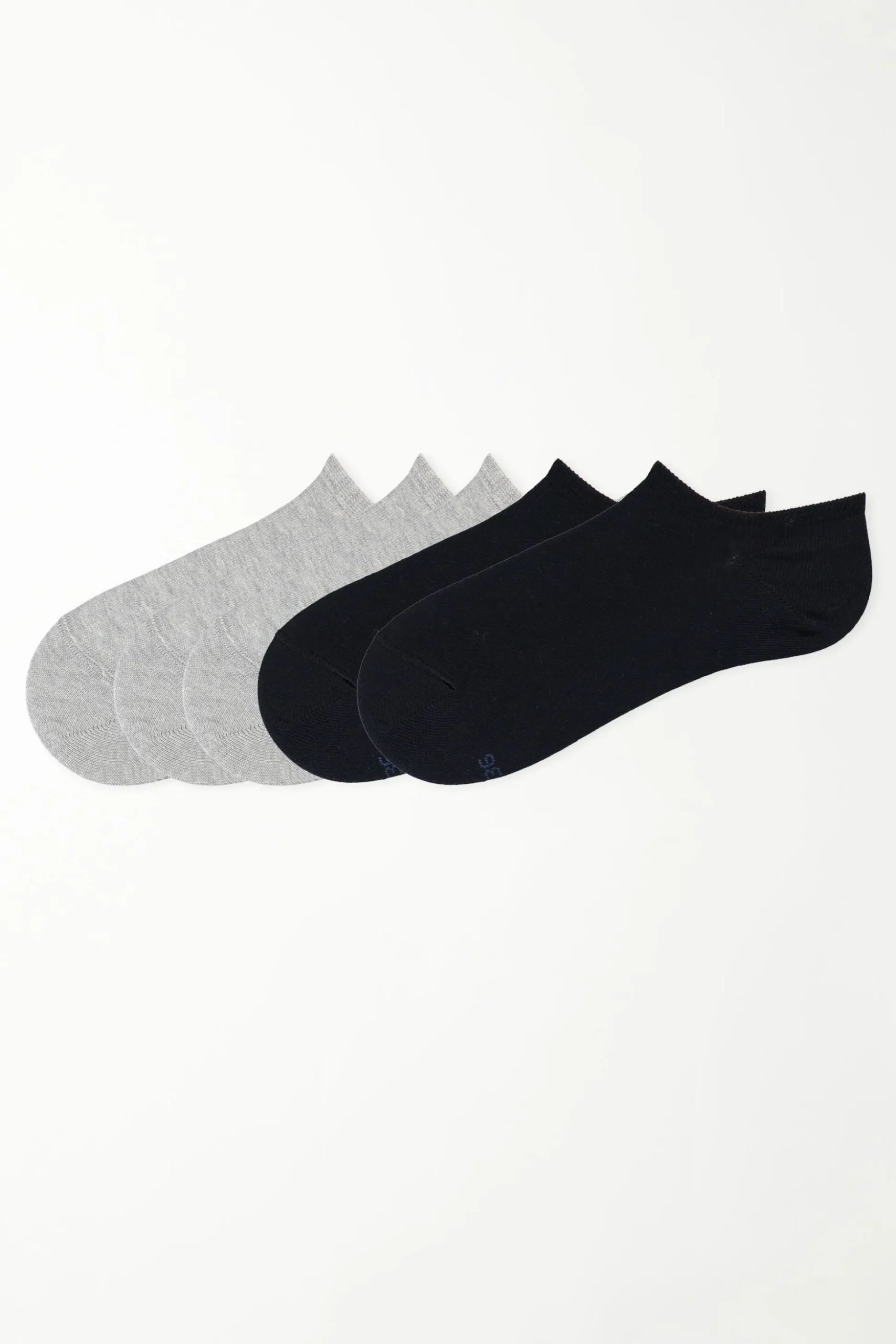 5 Pairs Of Solid-Colored Cotton Ankle Socks - Socks - Women | Tezenis