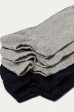 5 Pairs Of Solid-Colored Cotton Ankle Socks - Socks - Women | Tezenis