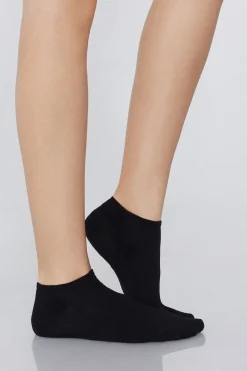 5 Pairs Of Solid-Colored Cotton Ankle Socks - Socks - Women | Tezenis