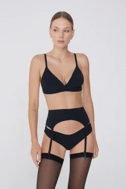 Adjustable Recycled Microfiber Garter Belt - Accessories - Women | Tezenis