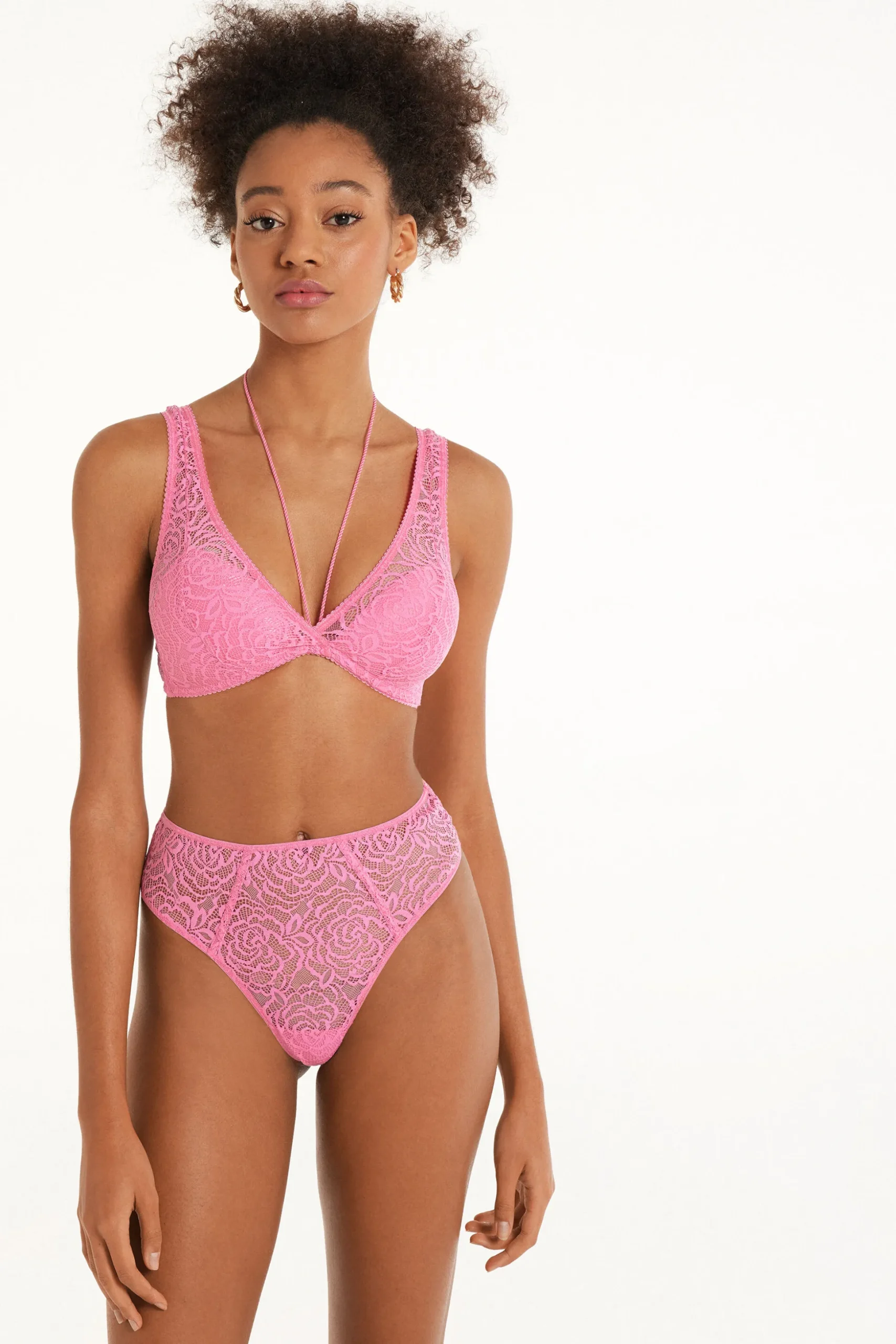 After Midnight Lace Havana Lightly Padded Triangle Bra - Bralette - Women | Tezenis