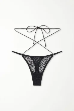 After Midnight Lace High-Cut String Thong - G-strings And Thongs - Women | Tezenis