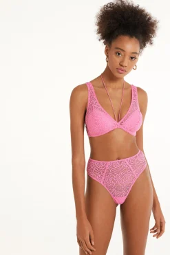 After Midnight Lace High-Waisted High-Cut Brazilian Panties - Cheeky Briefs - Women | Tezenis