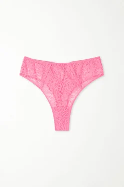 After Midnight Lace High-Waisted High-Cut Brazilian Panties - Cheeky Briefs - Women | Tezenis