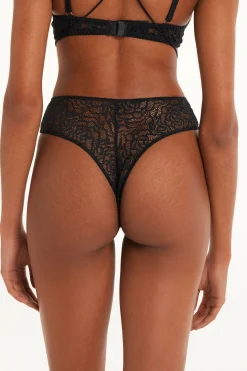 After Midnight Lace High-Waisted High-Cut Brazilian Panties - Cheeky Briefs - Women | Tezenis