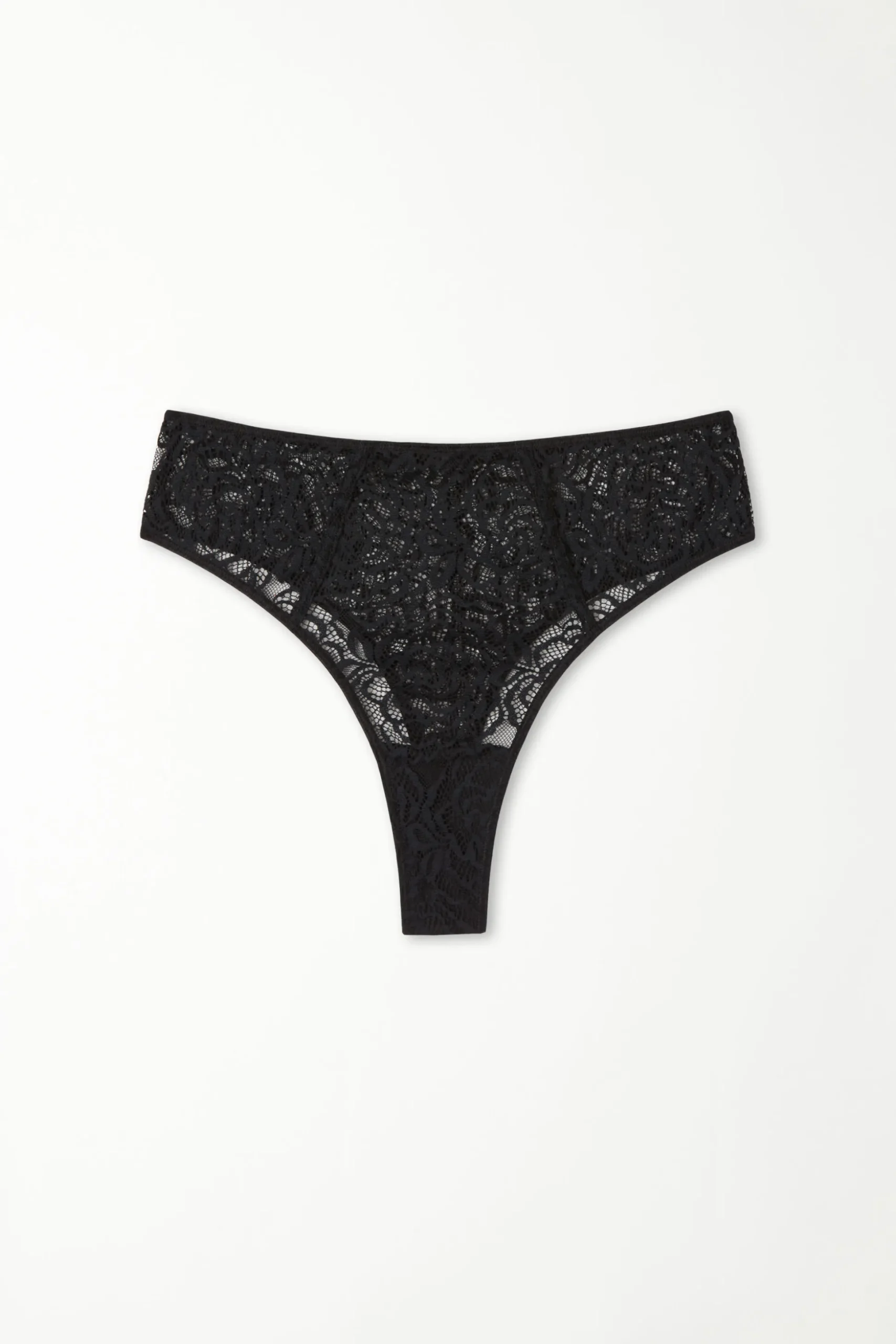 After Midnight Lace High-Waisted High-Cut Brazilian Panties - Cheeky Briefs - Women | Tezenis