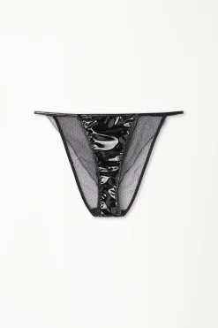 Amorous Vynil String Panties - Classic - Women | Tezenis