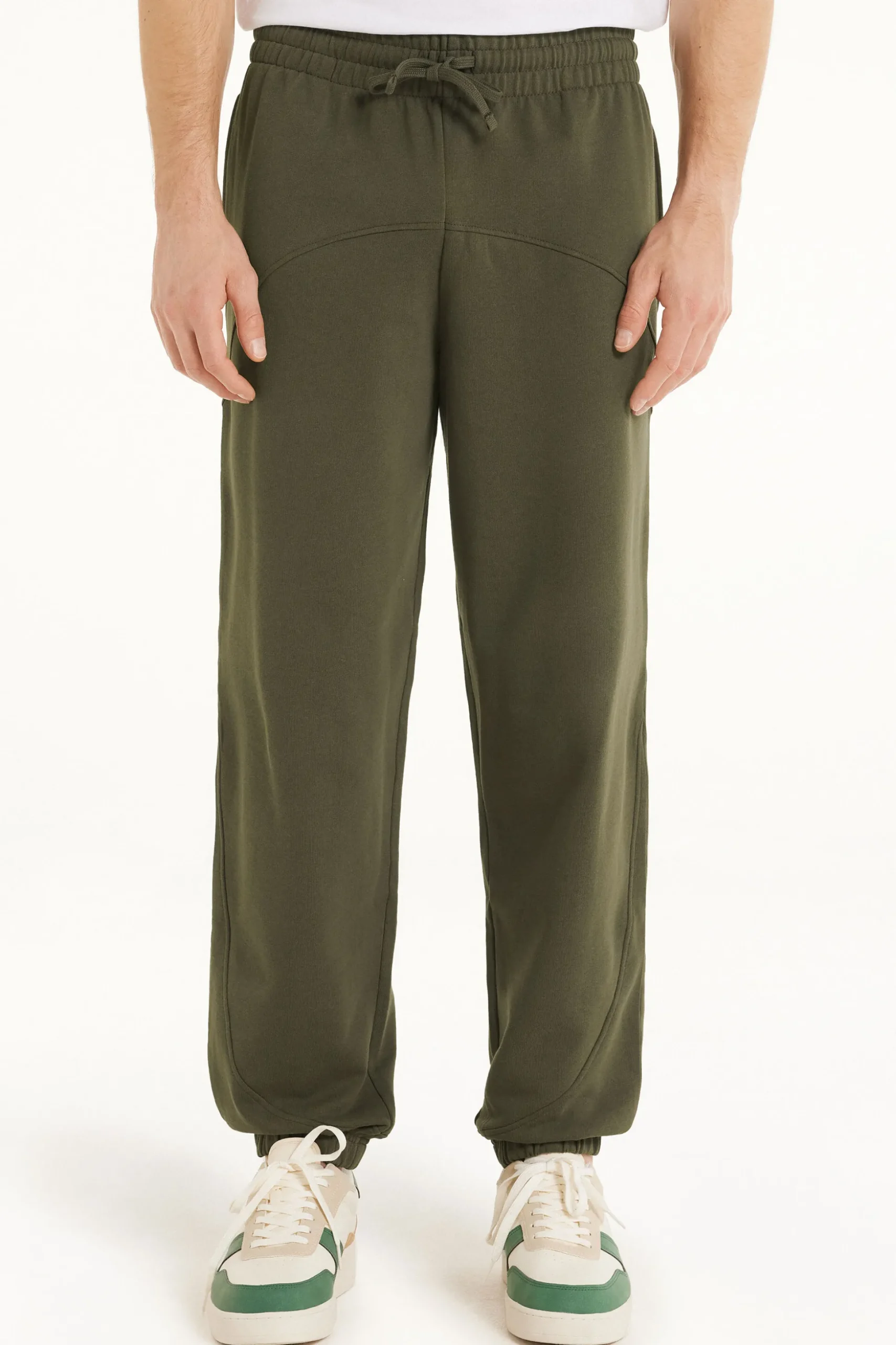 Basic Full Length Drawstring Sweatpants With Pockets - Long Pants - Men | Tezenis