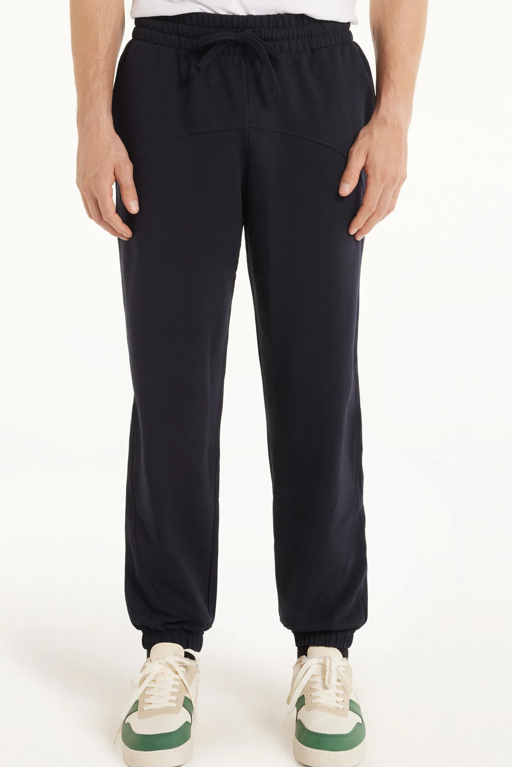Basic Full Length Drawstring Sweatpants With Pockets - Long Pants - Men | Tezenis
