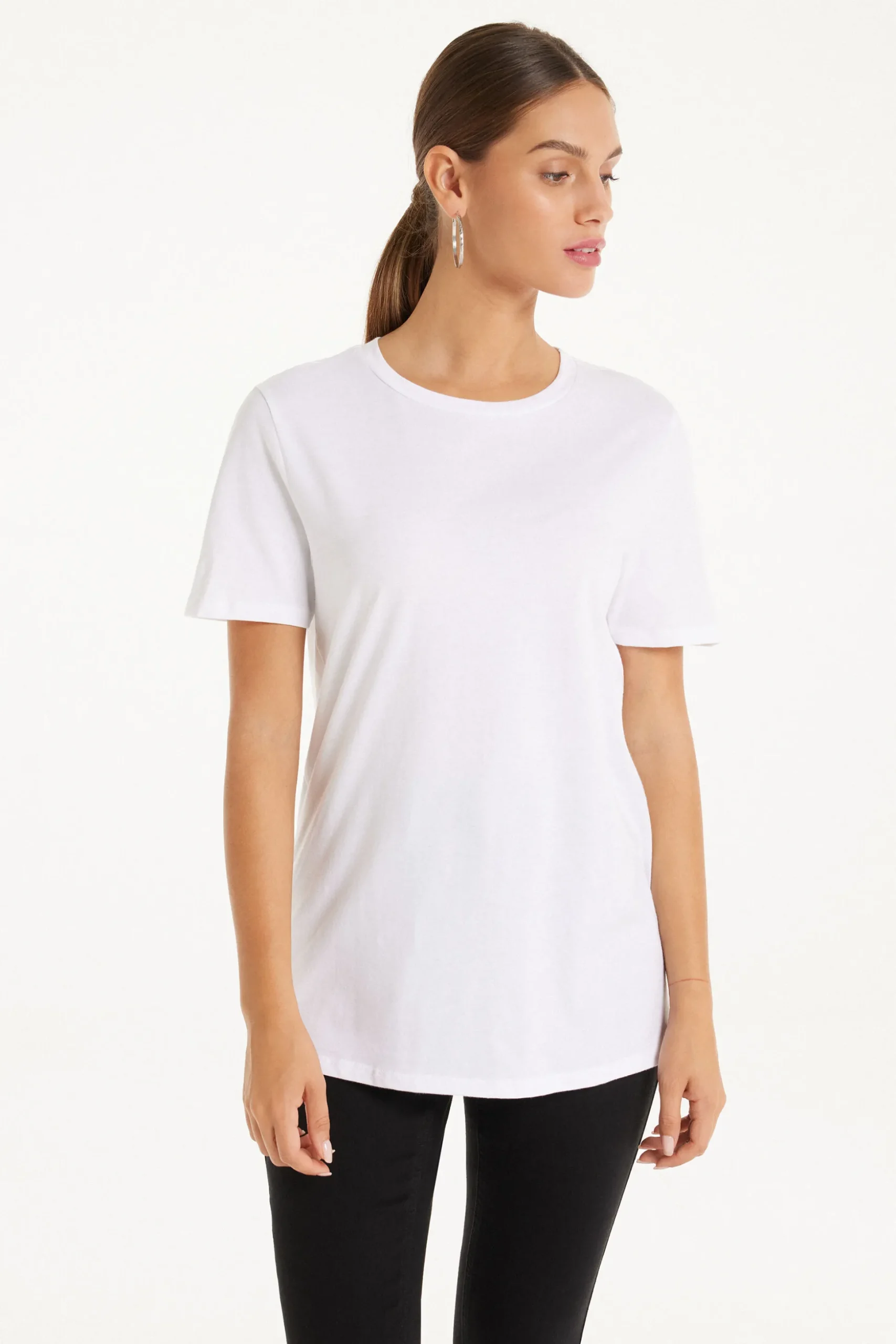 Basic Jersey T-Shirt - Short-Sleeved Tops - Women | Tezenis