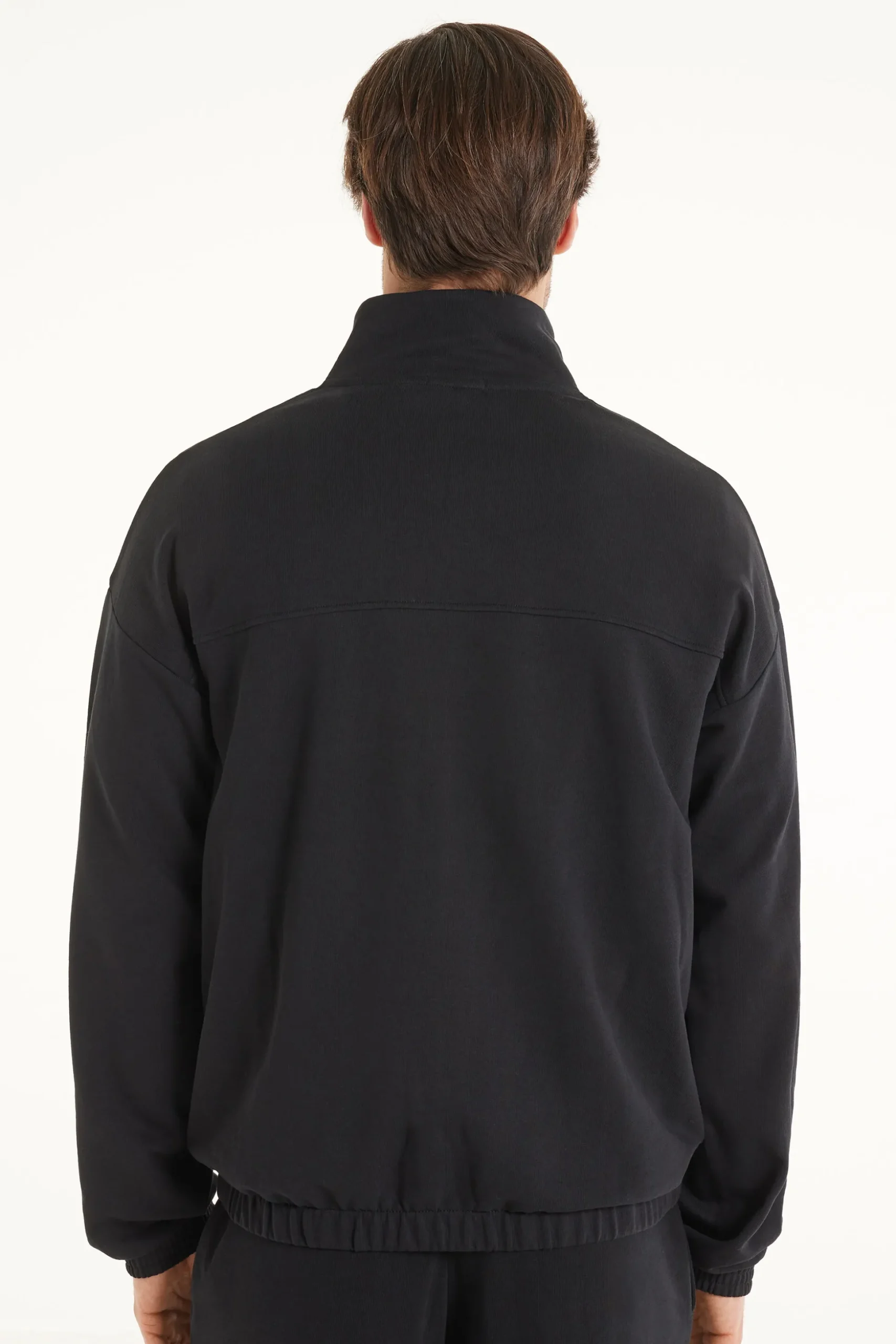 Basic Long Sleeve Pocket Zip Sweatshirt - Sweatshirts - Men | Tezenis