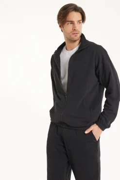 Basic Long Sleeve Pocket Zip Sweatshirt - Sweatshirts - Men | Tezenis