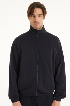 Basic Long Sleeve Pocket Zip Sweatshirt - Sweatshirts - Men | Tezenis