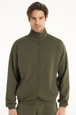 Basic Long Sleeve Pocket Zip Sweatshirt - Sweatshirts - Men | Tezenis