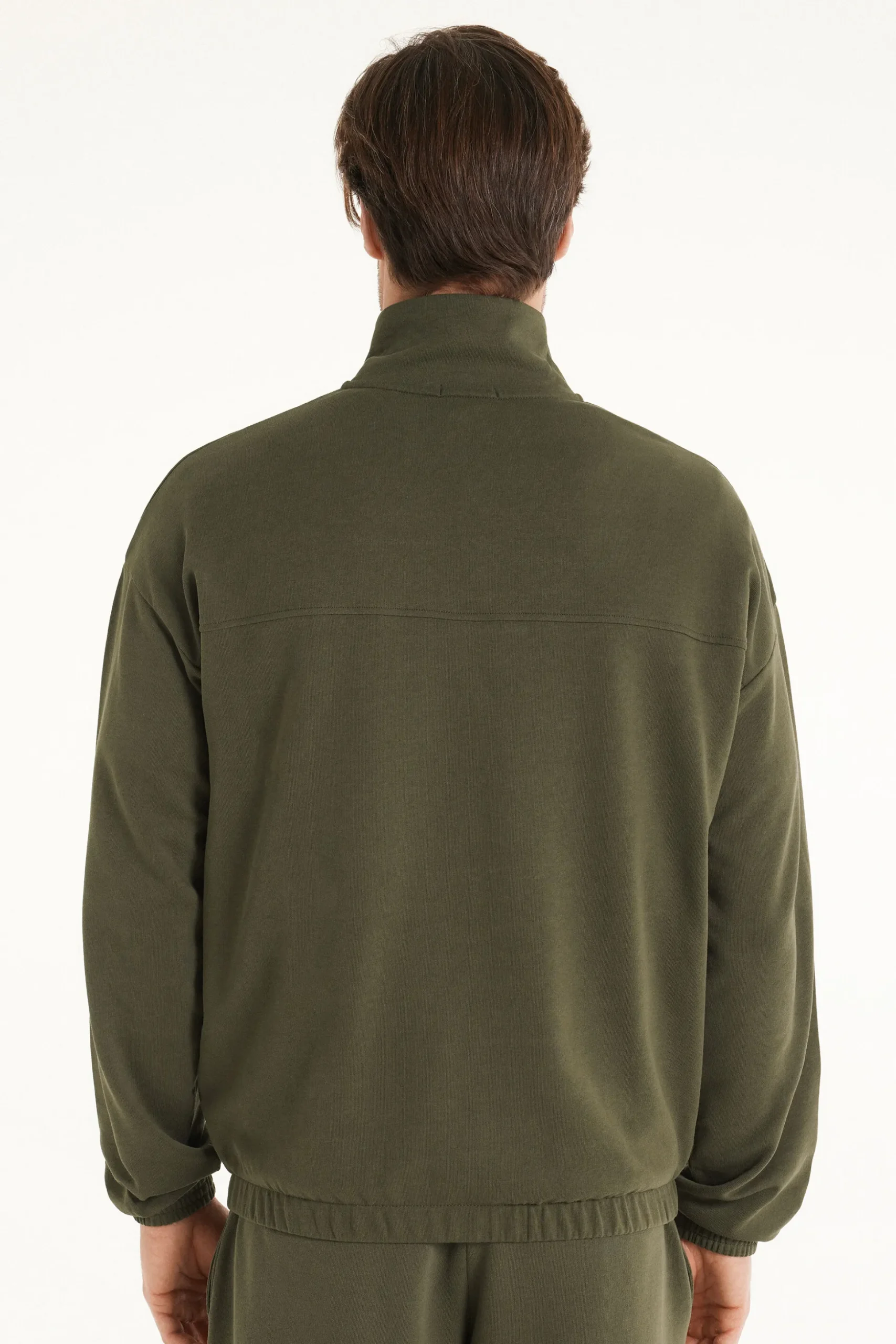 Basic Long Sleeve Pocket Zip Sweatshirt - Sweatshirts - Men | Tezenis