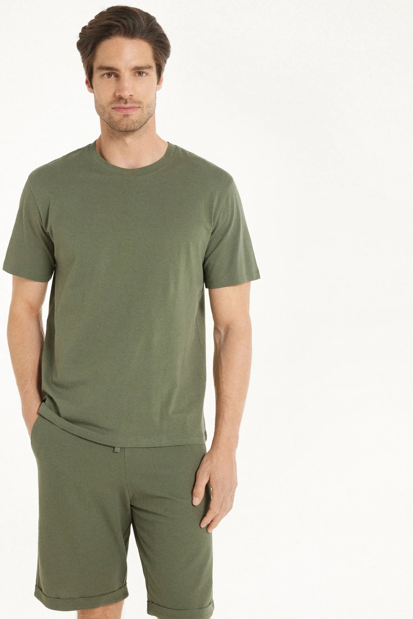 Basic Loose Fitting Cotton T-shirt - T-Shirts - Men | Tezenis