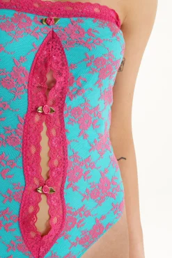 Bonbon Lace Bandeau Bodysuit - Underwear Bodysuits - Women | Tezenis