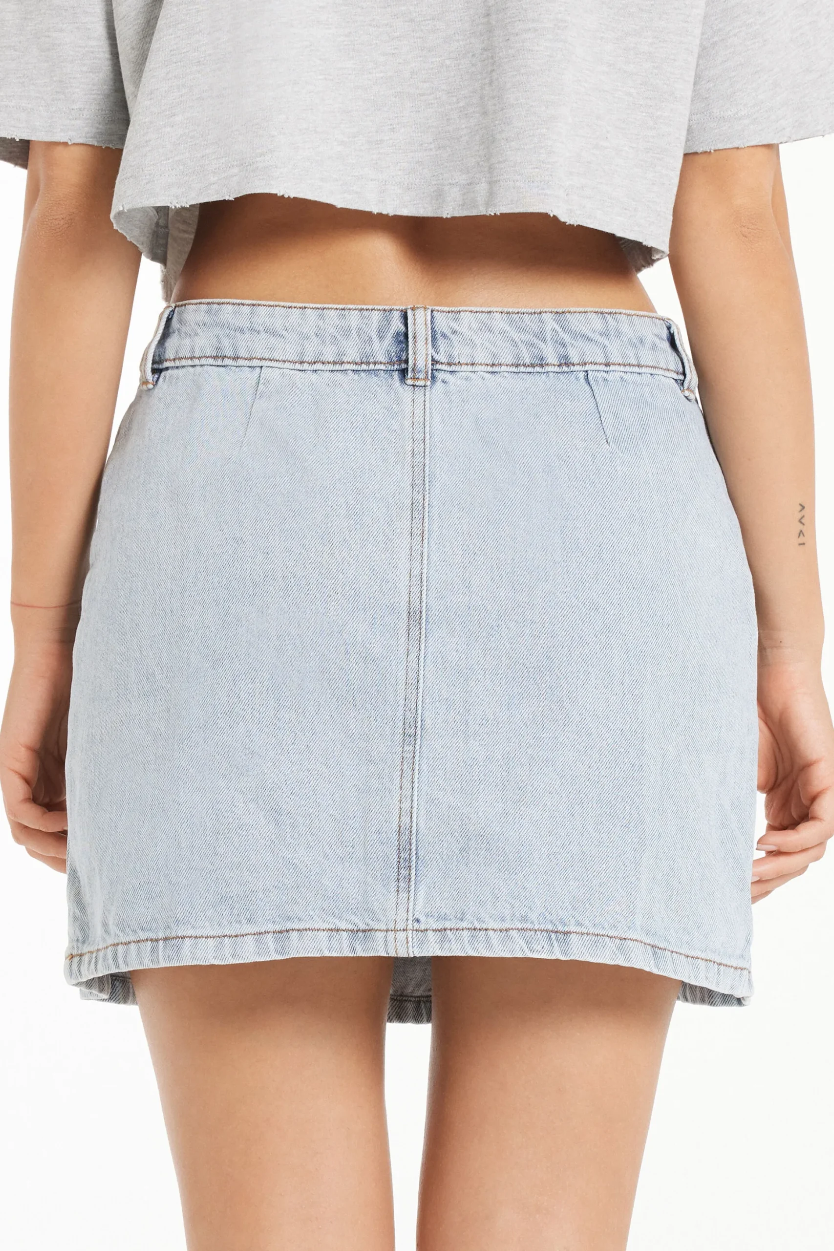 Box Pleat Denim Mini Skirt - Skirts - Women | Tezenis