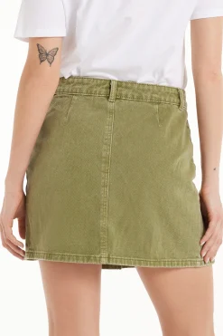 Box Pleat Denim Mini Skirt - Skirts - Women | Tezenis