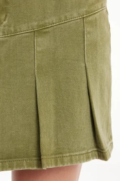 Box Pleat Denim Mini Skirt - Skirts - Women | Tezenis
