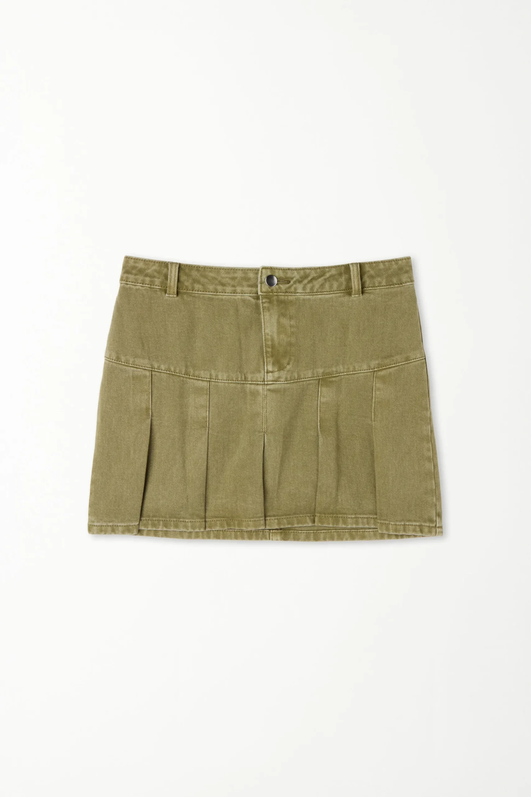 Box Pleat Denim Mini Skirt - Skirts - Women | Tezenis