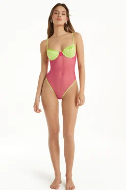 Colorful Tulle Balconette Bodysuit - Underwear Bodysuits - Women | Tezenis