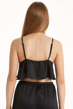 Colorful Tulle Satin Cropped Tank Top - Tank Tops - Women | Tezenis