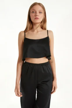 Colorful Tulle Satin Cropped Tank Top - Tank Tops - Women | Tezenis