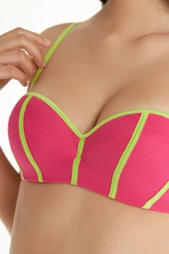 Colorful Tulle Ultra-Padded Bandeau Bra - Strapless And Bandeau - Women | Tezenis