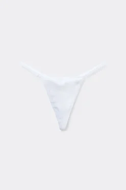 Cotone Pointelle String Brazilian Panties - G-strings And Thongs - Women | Tezenis