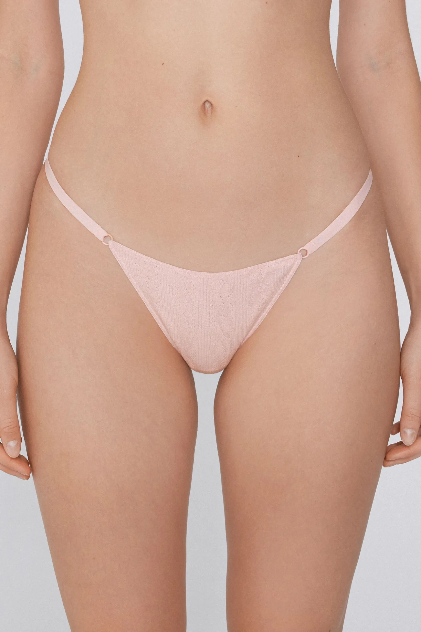 Cotone Pointelle String Brazilian Panties - G-strings And Thongs - Women | Tezenis