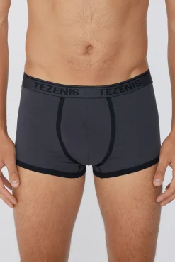 Cotton Logo Boxer Briefs With Contrasting Edging - Boxers - Men | Tezenis