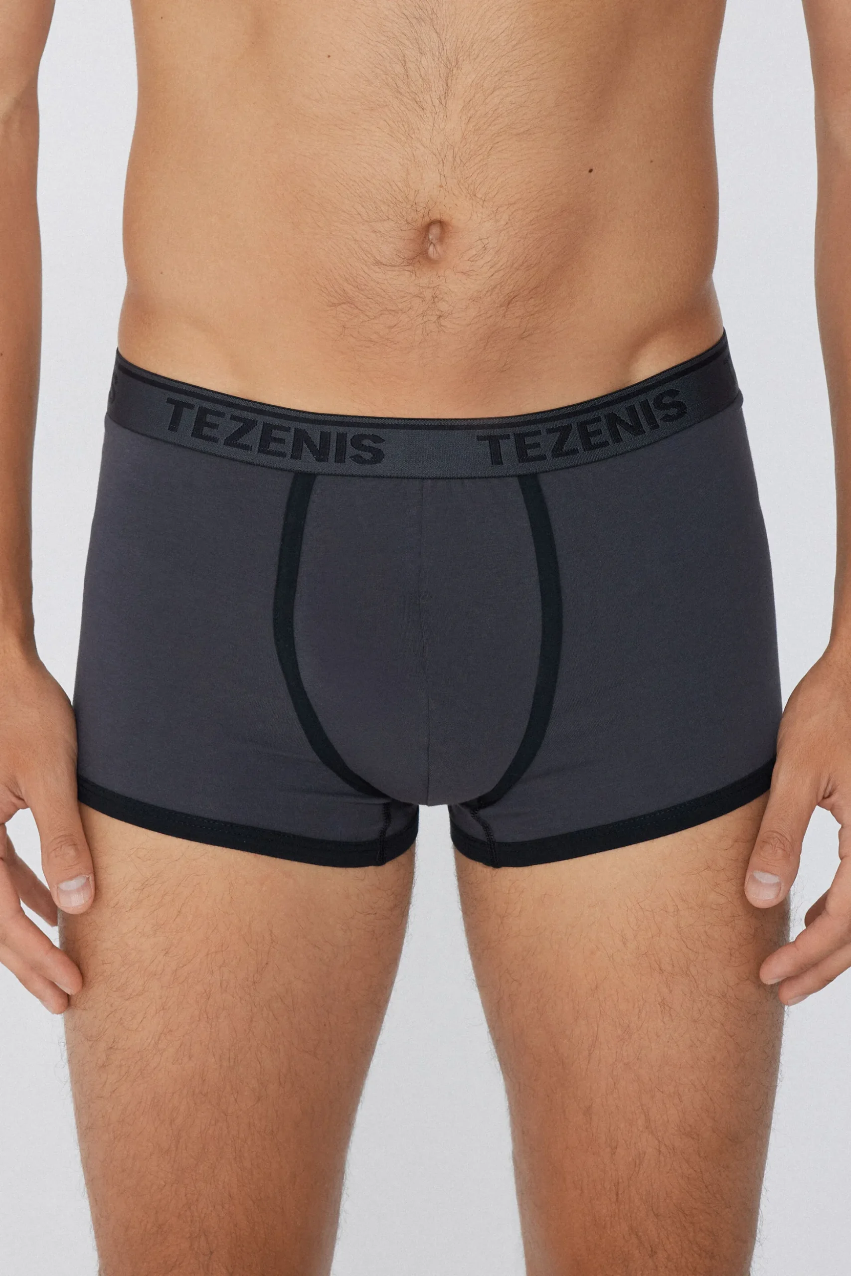 Cotton Logo Boxer Briefs With Contrasting Edging - Boxers - Men | Tezenis